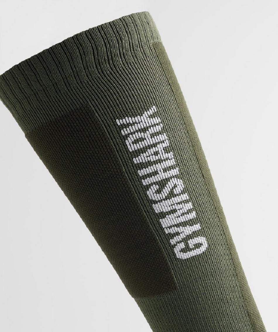 Calcetines Gymshark Weightlifting Accessories Verde Oliva Verde | CO 4145BEX